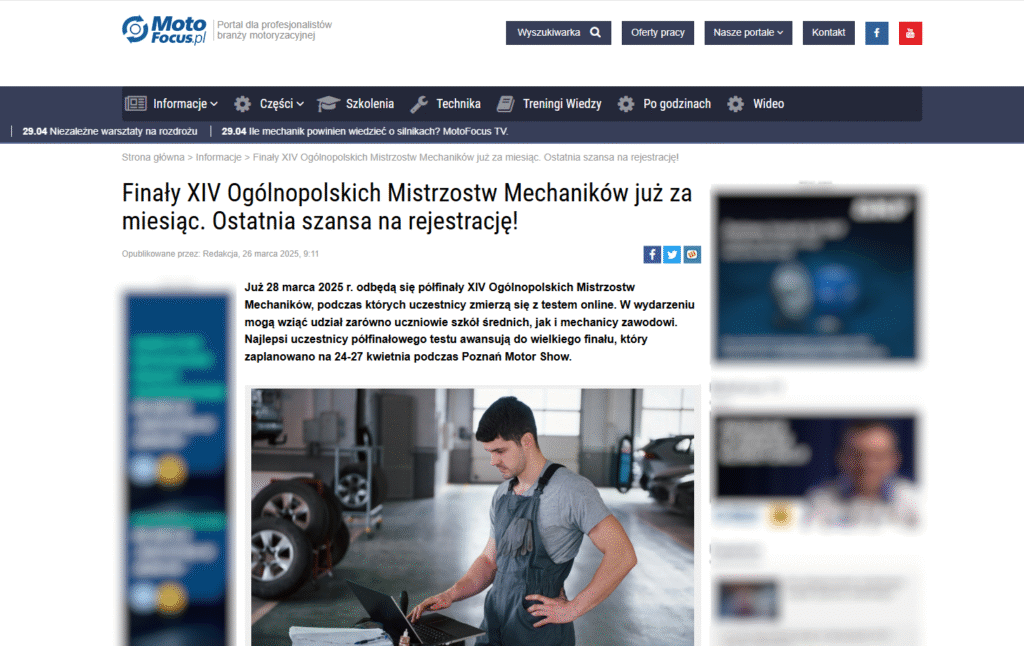 Motofocus o Integra Software i Mistrzostwach Mechaników 2025r.