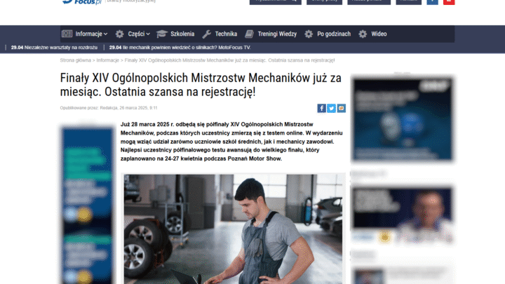 Motofocus o Integra Software i Mistrzostwach Mechaników 2025r.