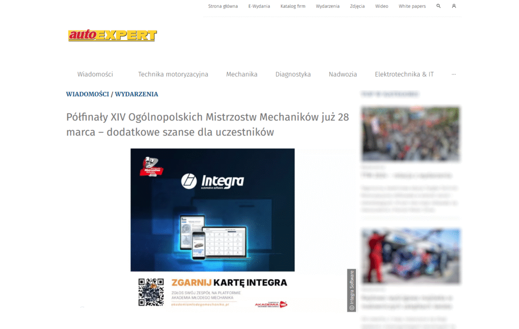 Autoexpert o Integra Software na Mistrzostwach Mechaników 2025